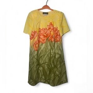 VINTAGE‎ Donna Morgan Women 14 Petite Lined Short Sleeve Shoulder Closure Dress